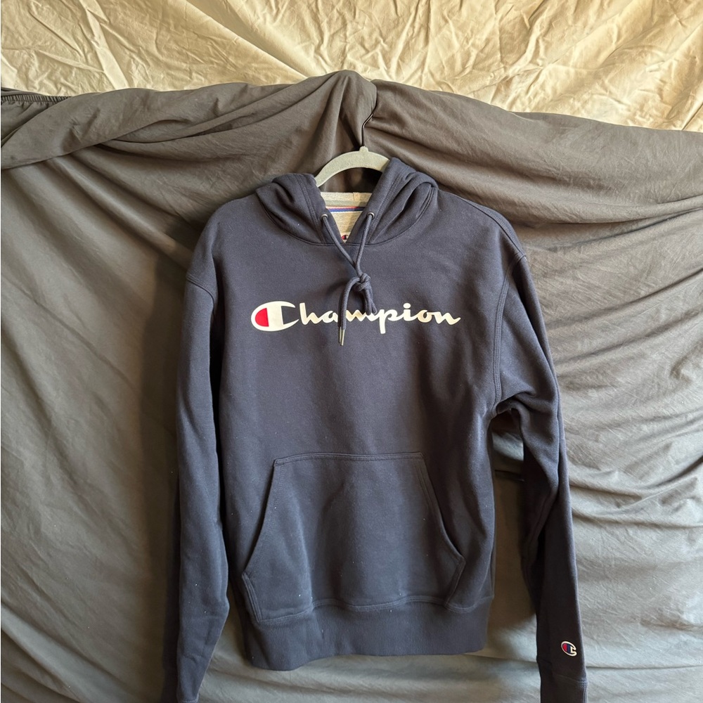 Champion Men's Navy Hoodie Sweater